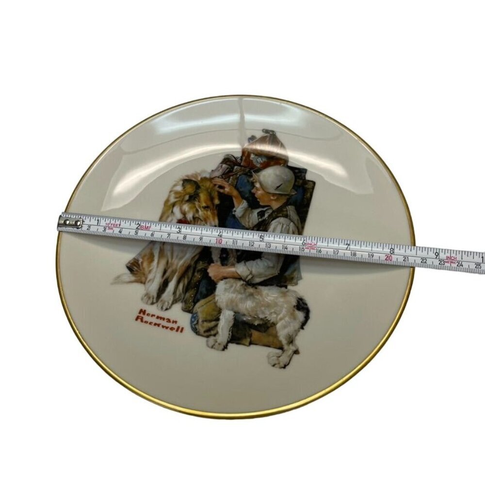 1981 Norman Rockwell Gorham Plate Making Friends Saturday Evening Post Classics - Picture 5 of 5